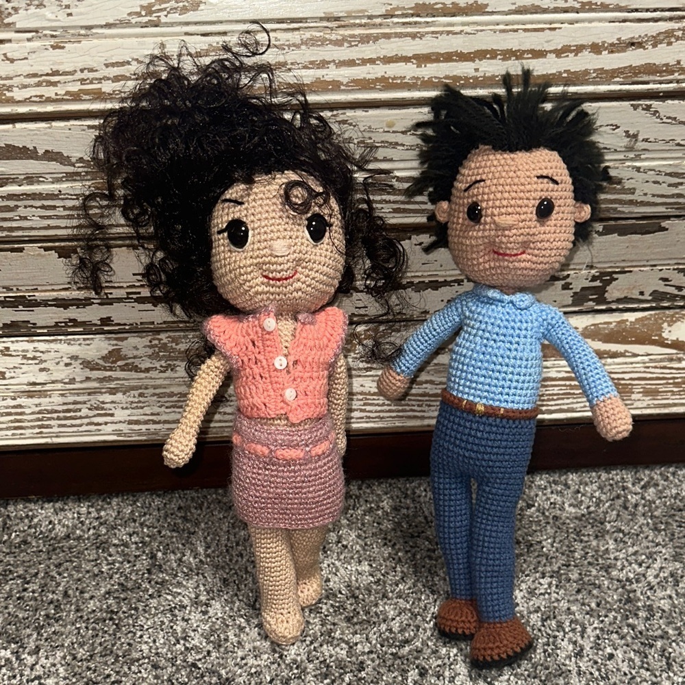 Handmade Pink Crochet Doll for Kids - Soft Amigurumi Toy